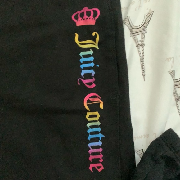 juicy couture black sweatpants with rainbow detail size S women’s - Picture 2 of 5